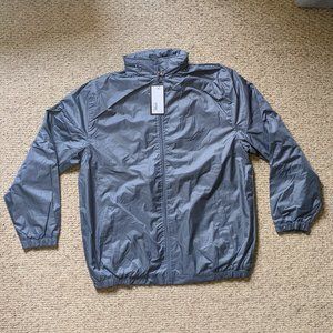 NWT SPIRE Men's Windbreaker Jacket with Fleece Lining GRAY XL